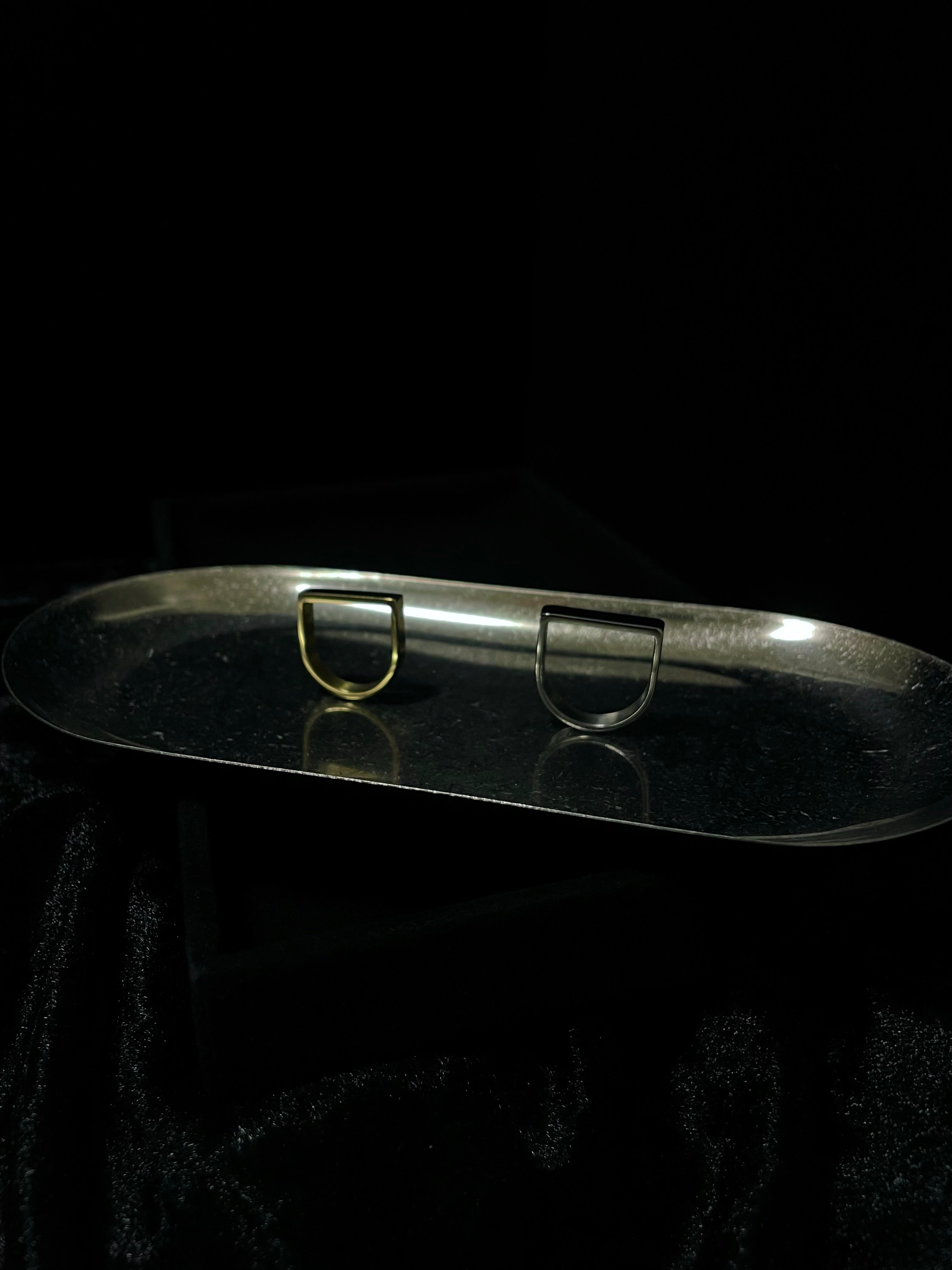 Wide Engraved Bar Ring