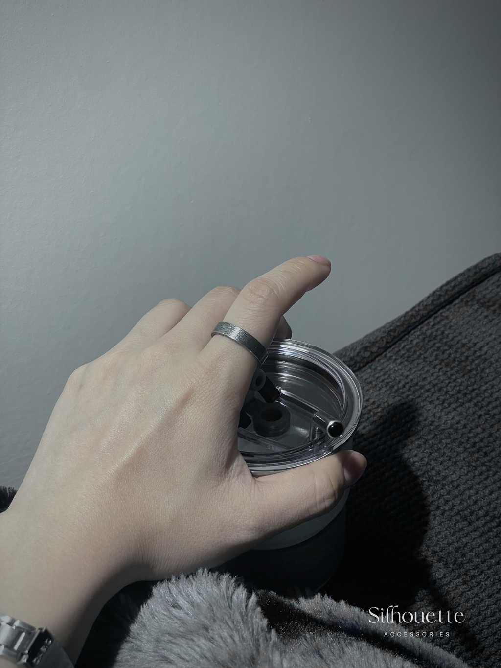Ash and Iron Band Ring