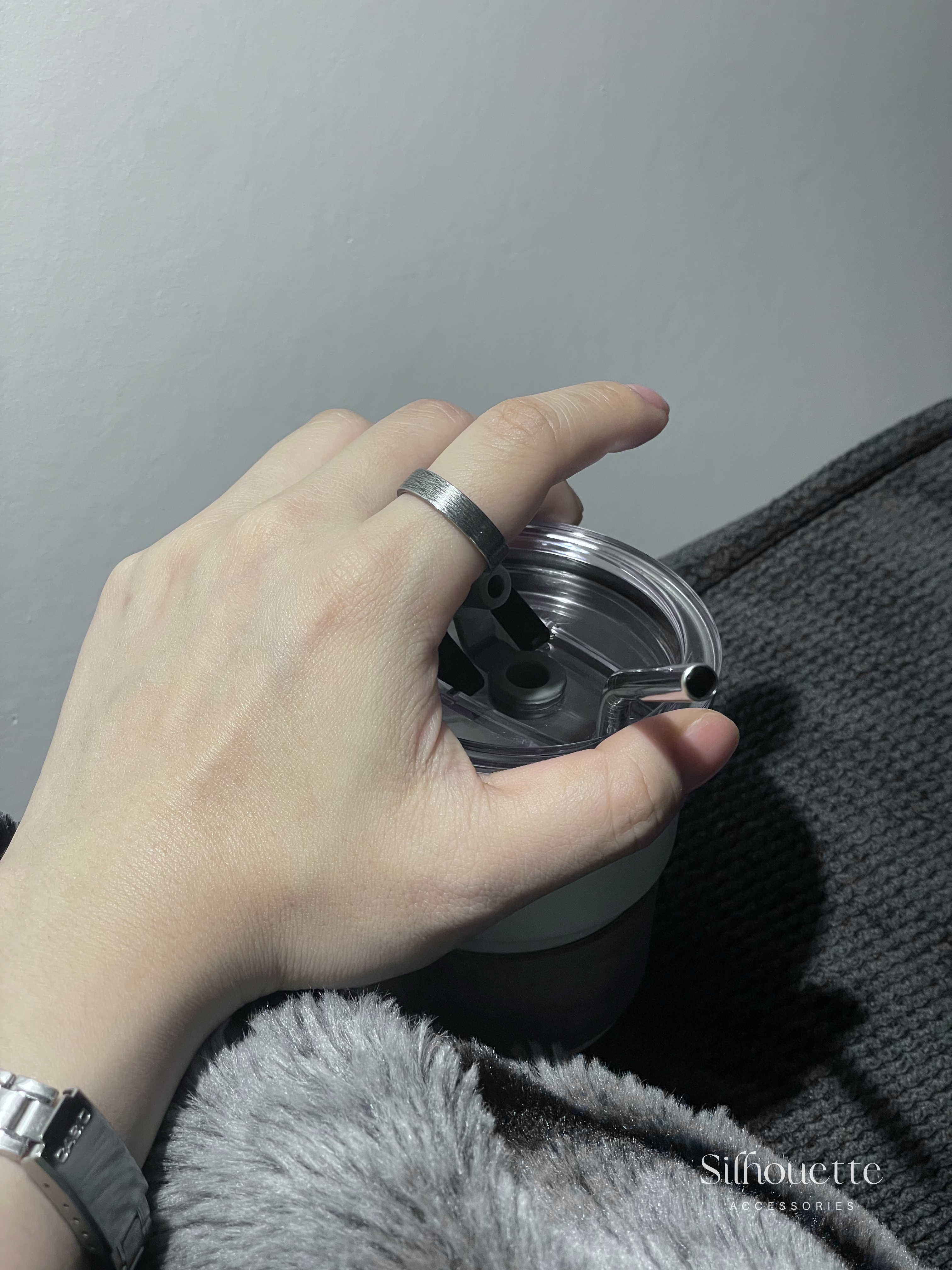 Ash and Iron Band Ring